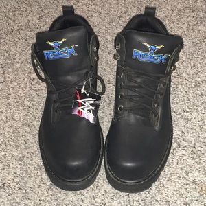 WWF/WWE The Rock ‘The Rock Says’ Black Work Boots.